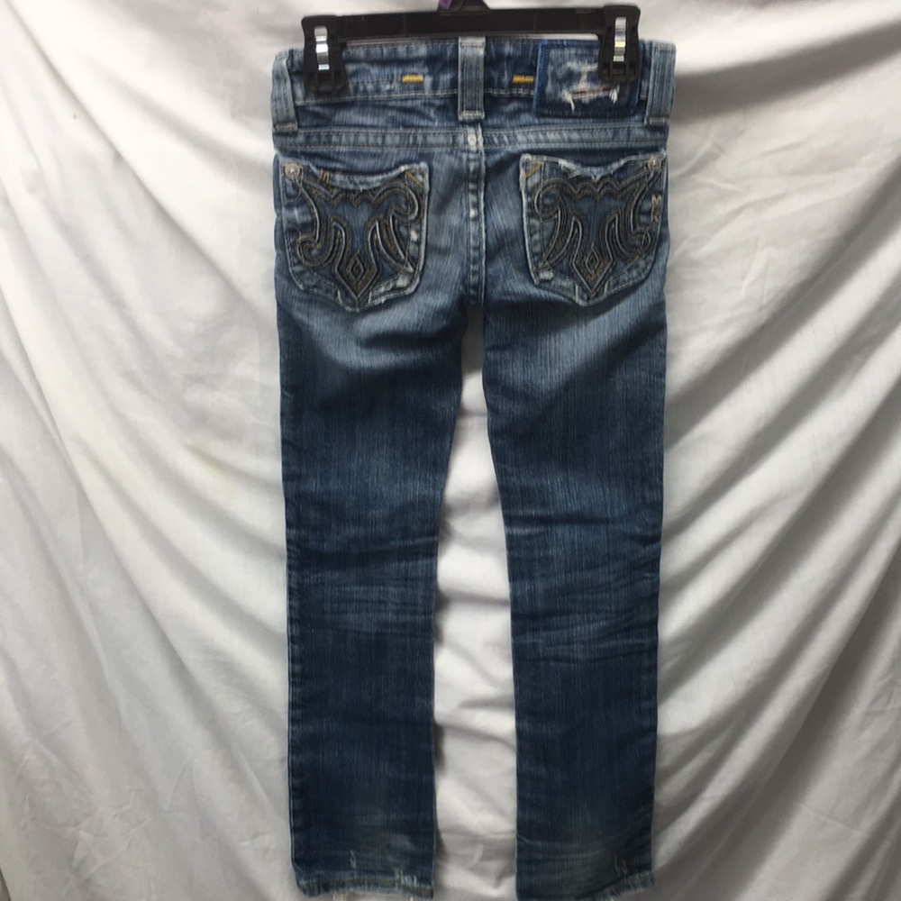 Mek denim distressed/faded jeans girl sz 7